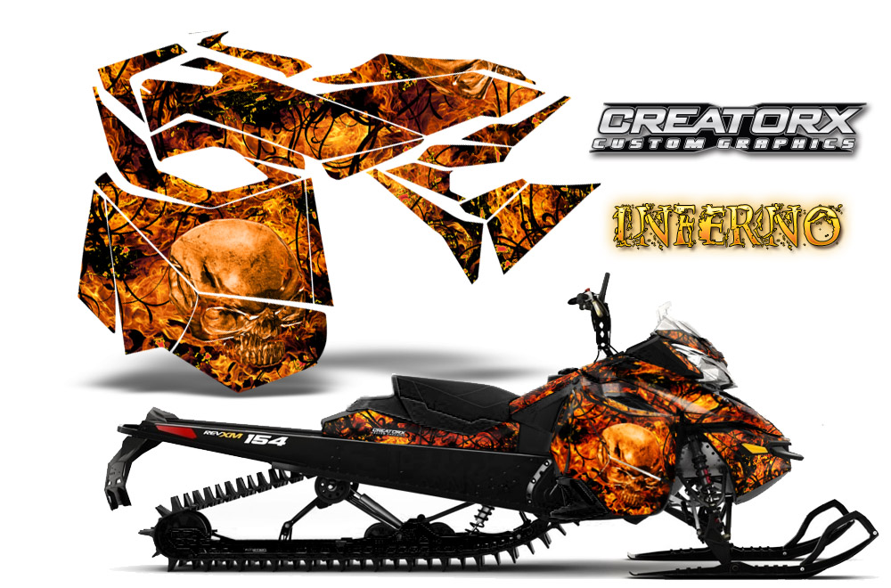 Skidoo Rev XM Graphics Kit Inferno Orange